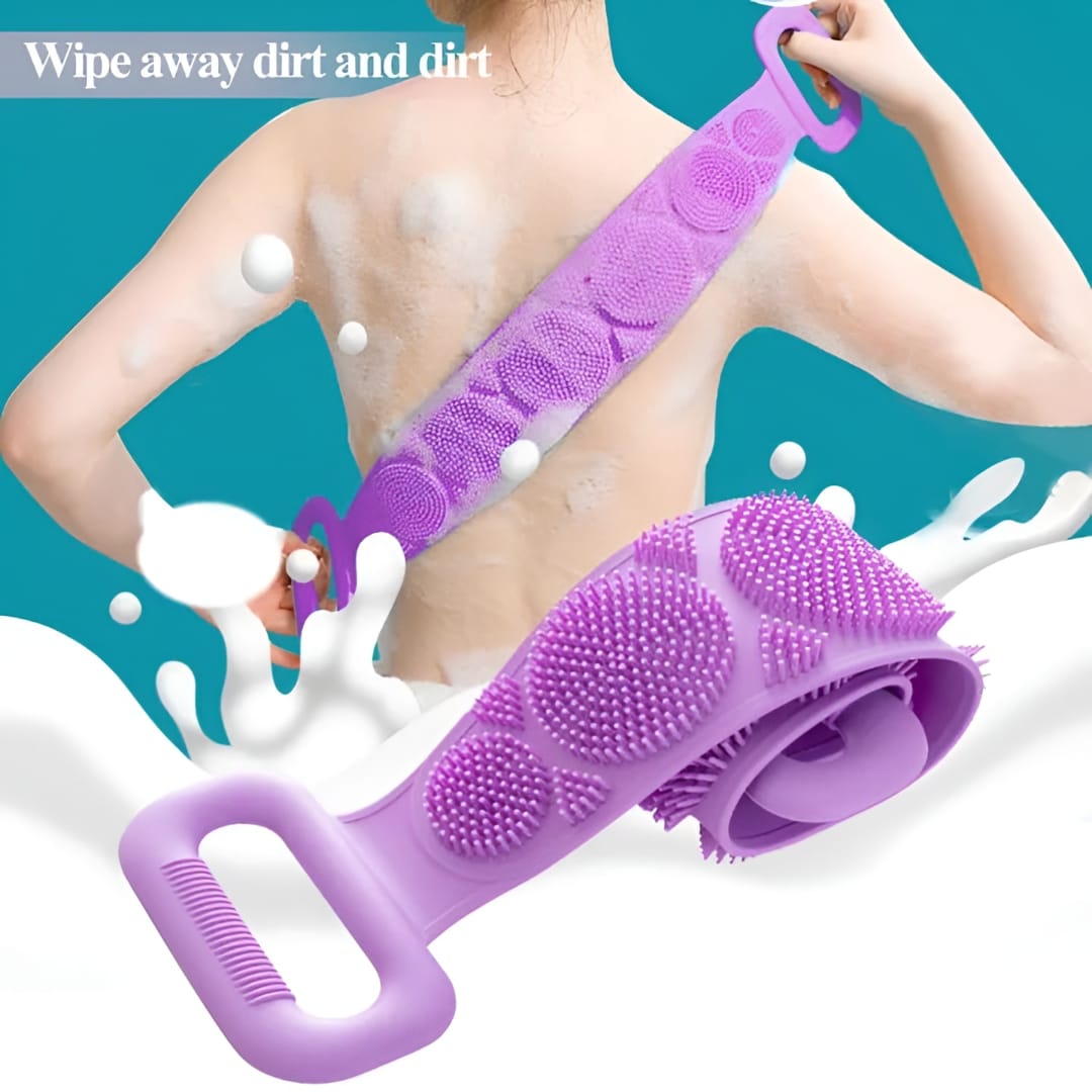 Silicone Bath Brush & Back Scrubber Bundle – Gentle Care